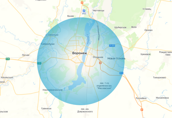 Расположение в Москве